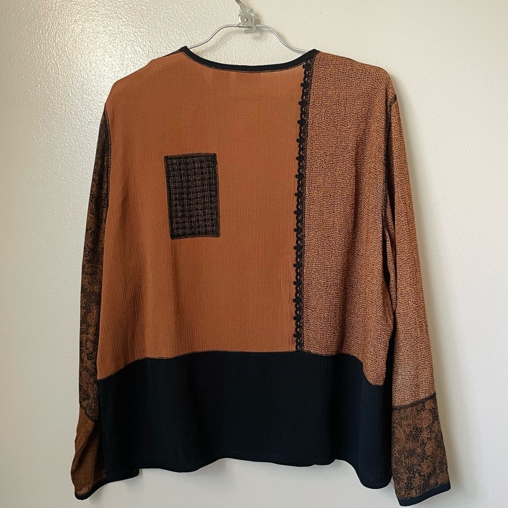 Vtg Koret Jacket Women's 16w Patchwork Button Up … - image 2